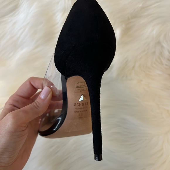 Schutz Suede and PVC Fire Heels - Size 6 - Picture 7 of 8